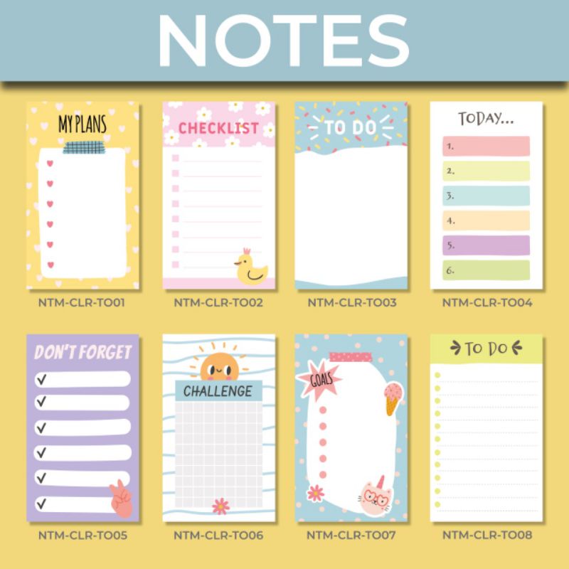 Jual Notes Memo Karakter/ Notepad Kertas Catatan Lucu | Shopee Indonesia