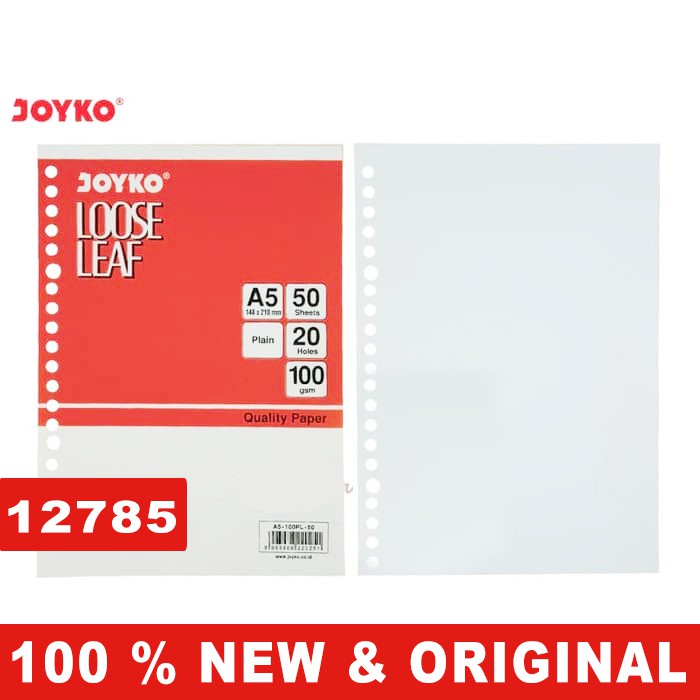 Jual Refill Loose Leaf Joyko Polos A5 100gsm 50 Sheet Shopee Indonesia