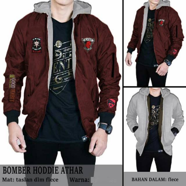 Jaket bomber clearance hoodie