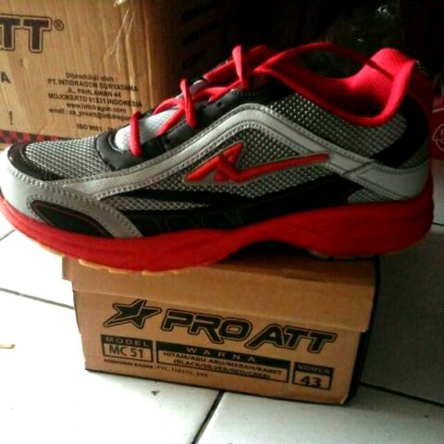 Jual Pro att mc 51 hitam abu-abu merah karet | Shopee Indonesia