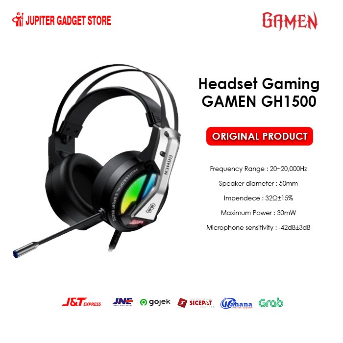 Jual GAMEN GH1500 3.5mm Audio Jack Input Noise cancellation RGB LED
