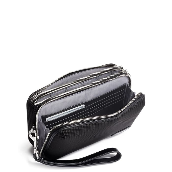 Tumi alpha triple zip clutch sale