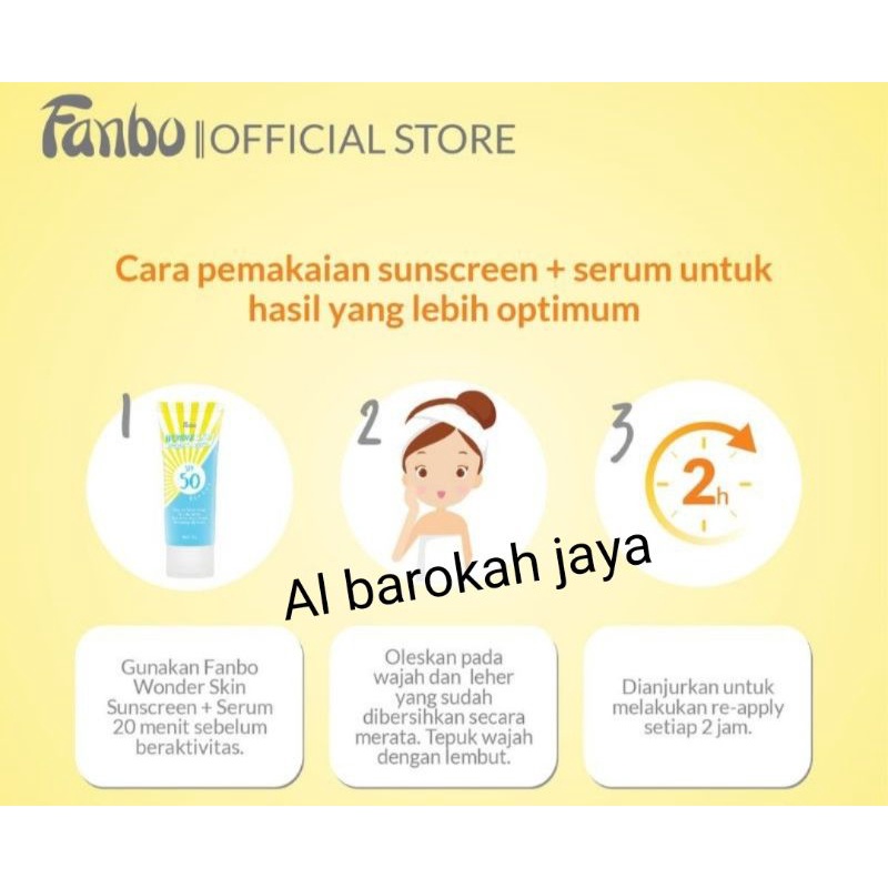 Jual Fanbo Wonderskin Sunscreen+Serum Spf 50PA++++ 30g | Shopee Indonesia