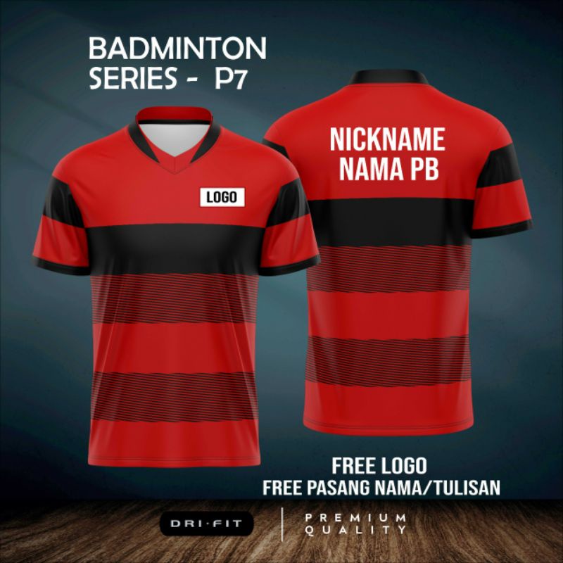 Jual Baju Kaos Baju Jersey Olahraga Badminton Freenickname Nama Pb