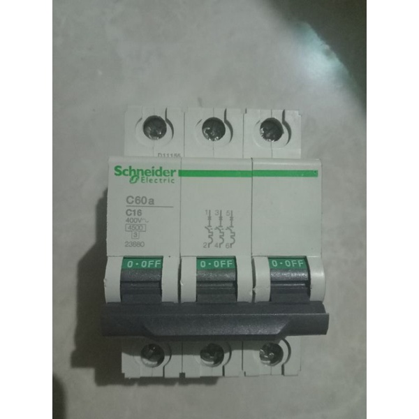Jual MCB Schneider C60a 3Phase 16 A | Shopee Indonesia