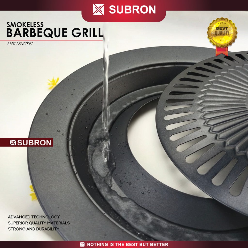 Jual SUBRON Grill Pan Panggangan 32cm Alat Pemanggang Bulgogi BBQ Anti ...