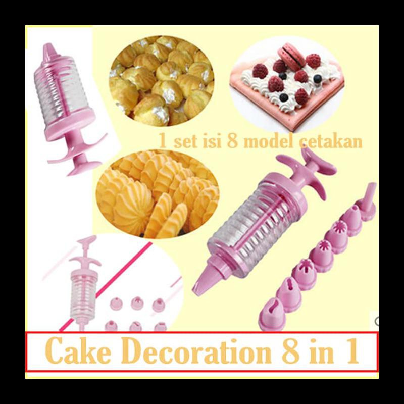 Jual STOK BARU CAKE DECORATING TOOL KIT 8 IN 1 ALAT HIAS KUE TERBARU ...