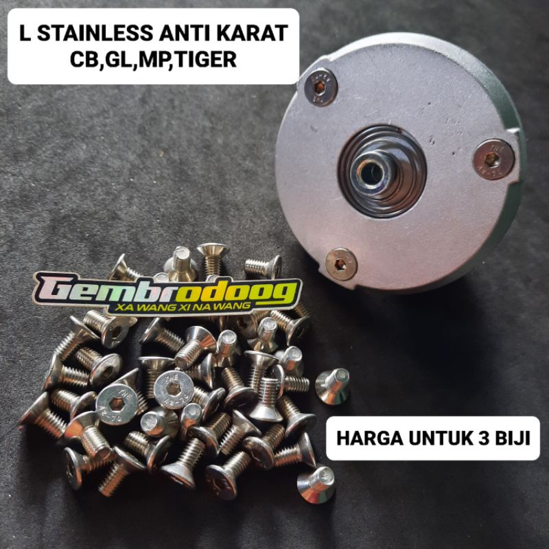 Jual BAUT L STAINLESS ROTOR OLI GL MP CB TIGER | Shopee Indonesia