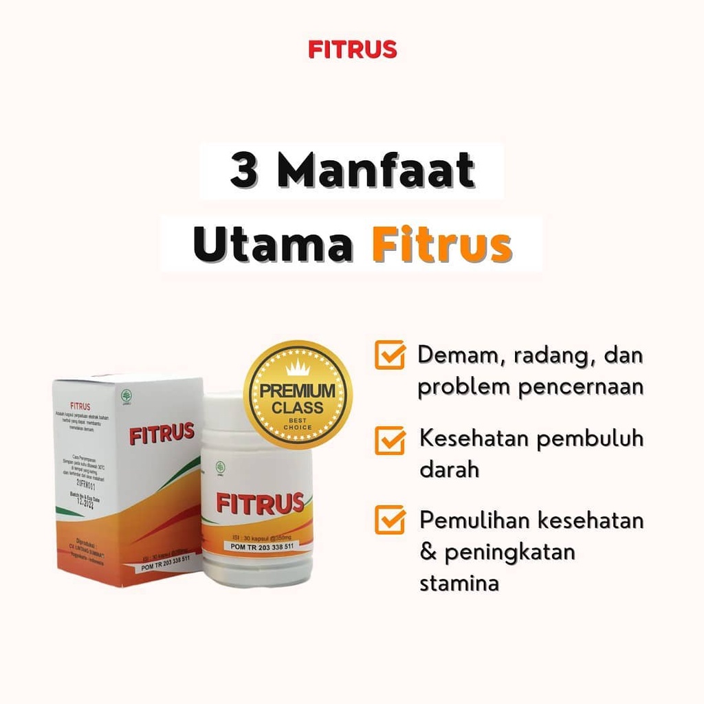 Jual FITRUS kapsul cacing premium herbal demam tipes imunitas halal ...