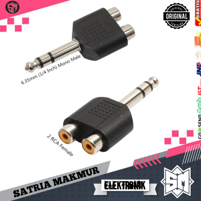 Jual Jack Y To Akai Stereo Konektor Y RCA Sambungan Y RCA to Jack Akai