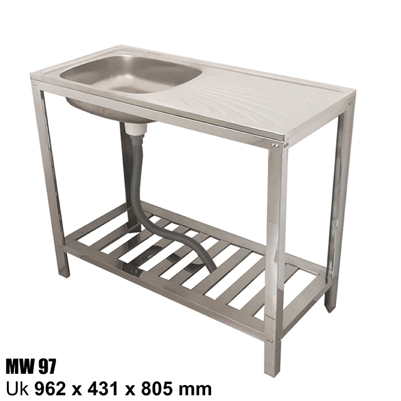 Jual Westafel Stainless Steel Kaki MrDapur MW 97 Wastafel cuci tangan ...
