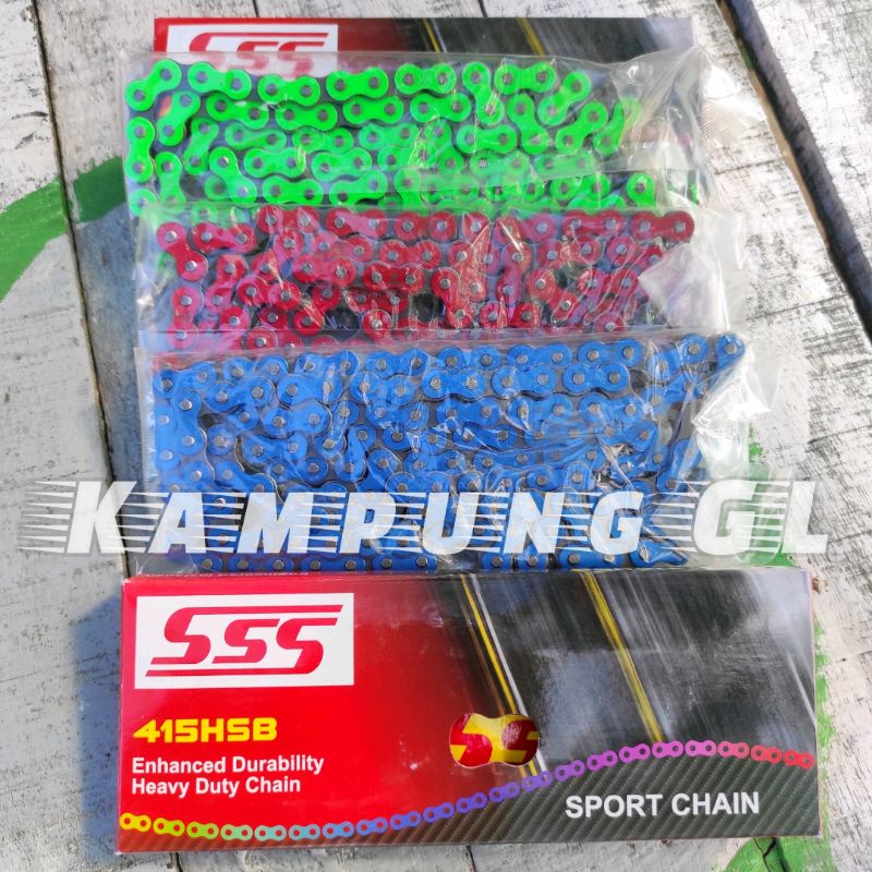 Jual Rantai SSS TK Racing 415 120 130 HSB Warna Hijau Biru Ungu Pink ...