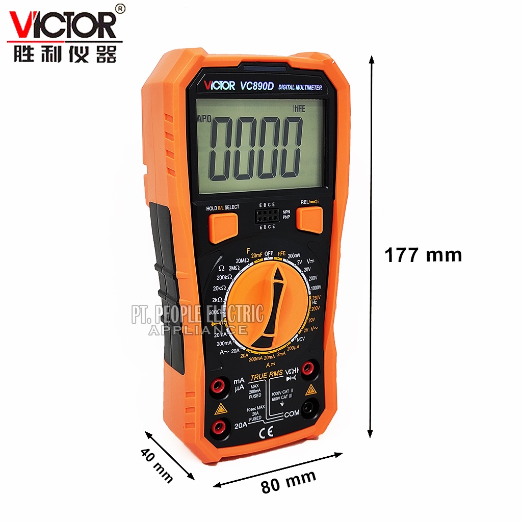 Jual DIGITAL MULTITESTER TEGANGAN ARUS AC/DC VICTOR VC890D | Shopee ...