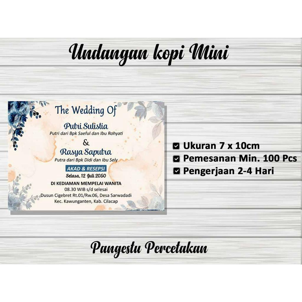 Jual CETAK UNDANGAN MINI | UNDANGAN MINI | UNDANGAN KOPI | UNDANGAN