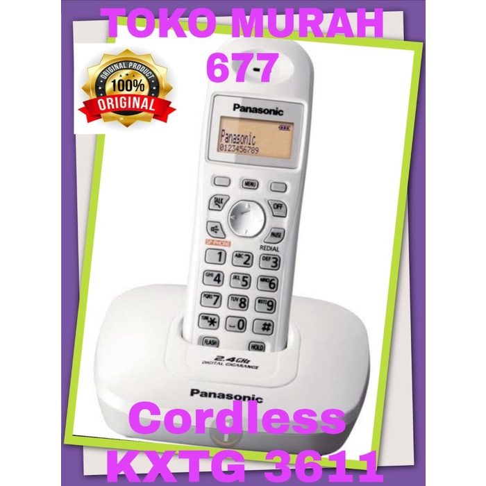 Jual Cordless Phone Panasonic KXTG3611 ( White ) Shopee Indonesia