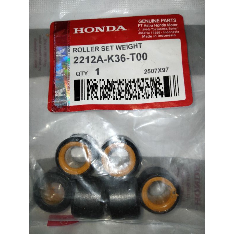 Jual ROLLER K36, berat standar Honda Vario 150,Vario 125 Esp,Led 2015