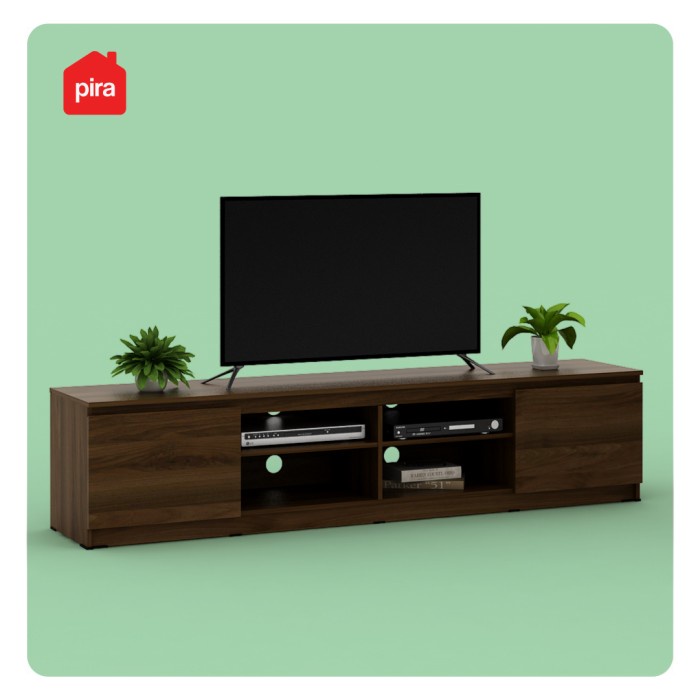 Jual PIRA - LINUS TV200 Meja TV / Rak TV - Brown Walnut | Shopee Indonesia