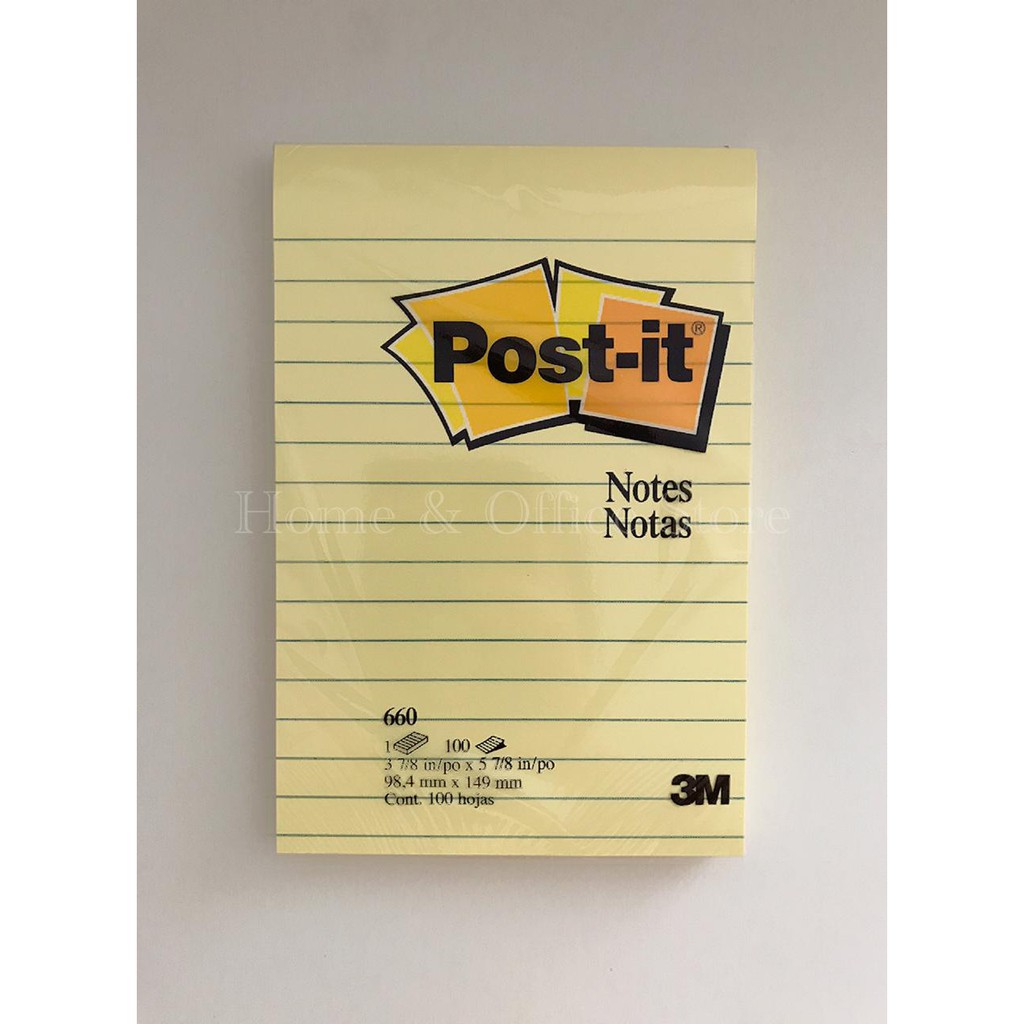 Jual 3M Post-It 660 Yellow Line ( Sticky Notes ) | Shopee Indonesia