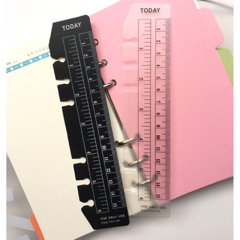 Jual Penggaris Binder A5 A6 Ring 6 Pembatas Penanda Buku Ruler Loose ...