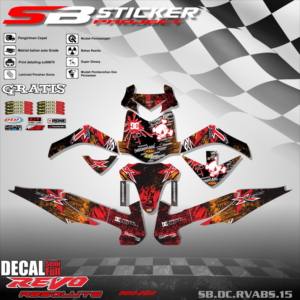 Jual DECAL FULL BODY REVO ABSOLUTE- DECAL STICKER FULL BLOCK HONDA REVO ...