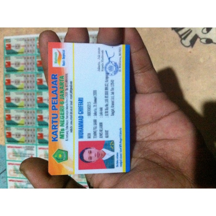 Jual Cetak Id Card Kartu Pelajar 2 Sisi Bahan Pvc Custom Shopee