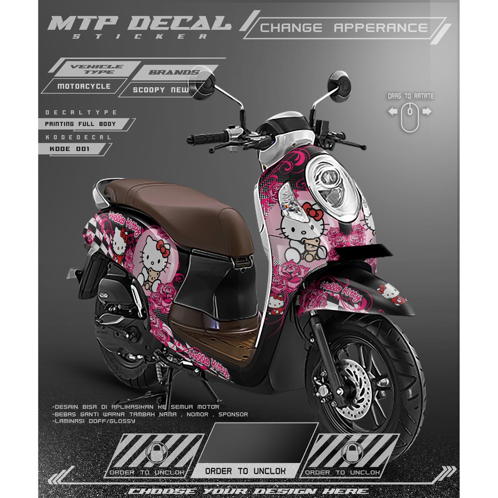 Jual Decal Sticker - Dekal Stiker Striping Fullbody Motor Honda All New ...