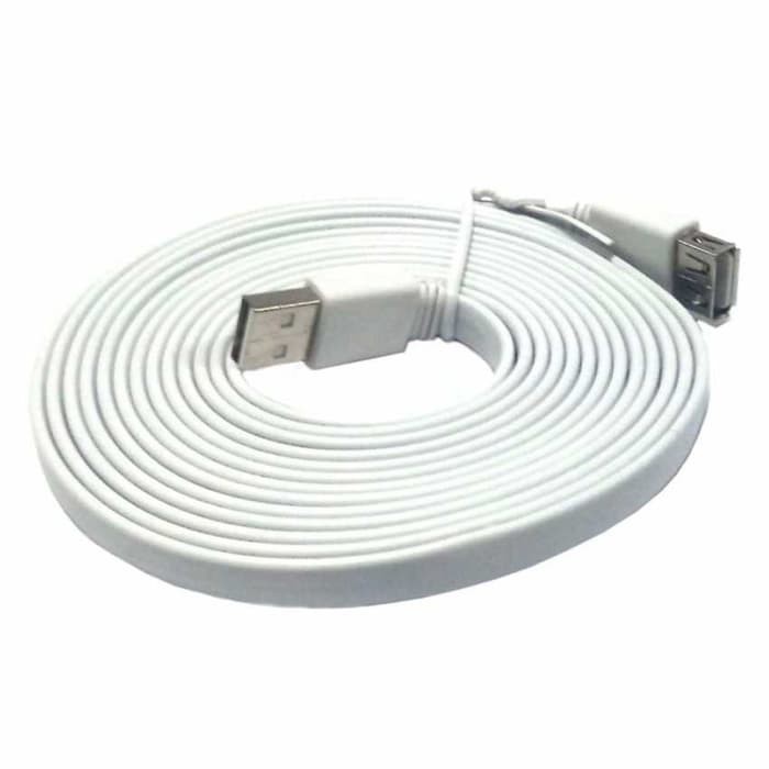 Jual Kabel USB Flat 3m AM/AF Male - Female - ( 66919 ) | Shopee Indonesia