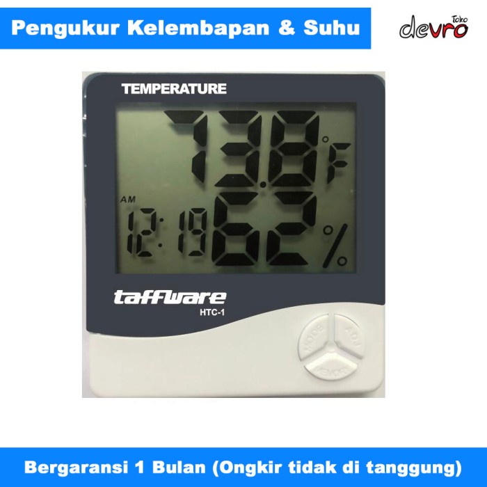 Jual Jual Digital Hygrometer Temperature Humidity dgn Fungsi Jam Alarm ...