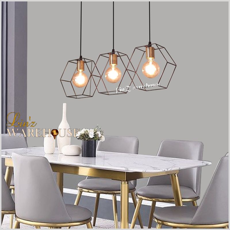 Jual Lampu Gantung MODERN MINIMALIS IRON HEXAGON Pendant Light | Shopee ...