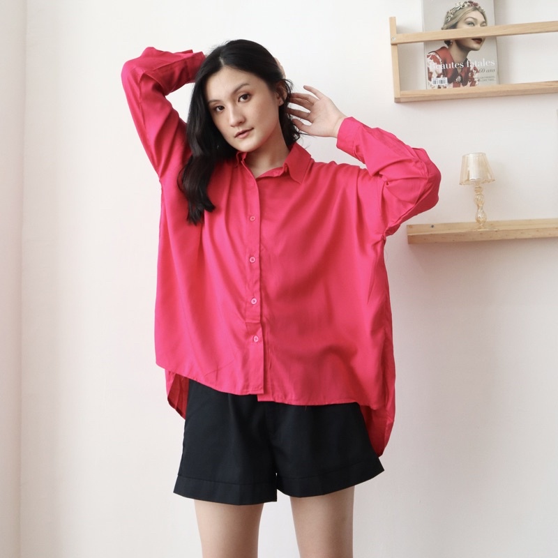 Jual Msmo Korean Oversized Shirt Ae Ri Kemeja Oversize Kemeja Kantor