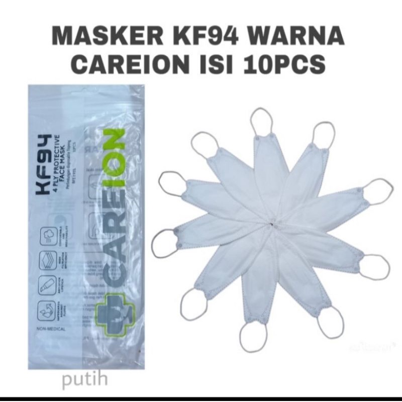 Jual MASKER KF 94 CAREION MASK 4ply isi 10pcs | Shopee Indonesia