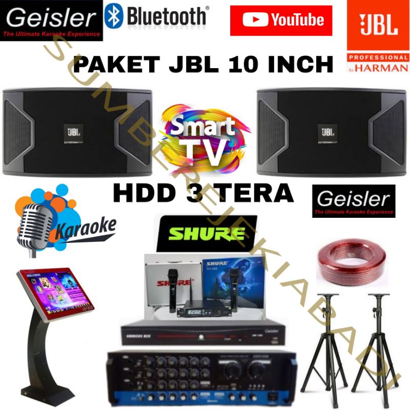 Jual DISTRIBUTOR PAKET SOUND SYSTEM KARAOKE JBL GEISLER 3 TB 10 INCH