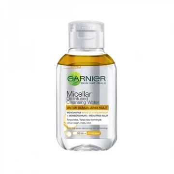 Garnier Micellar Cleansing Water Pink Blue Bipase Oil Vit C Rose Water 400 Ml 125 Ml 50 Ml