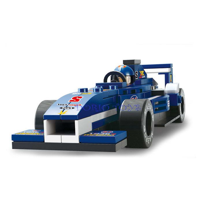 Jual Sa1 Sluban Brick Mobil Balap Formula One Series: Racing Car Blue ...