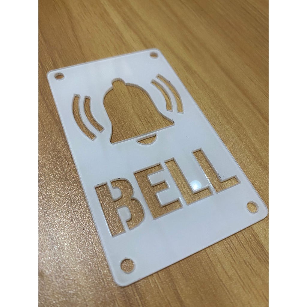 Jual Signage Bell | Bell Akrilik | Papan Penunjuk Bell | Laser Cut ...