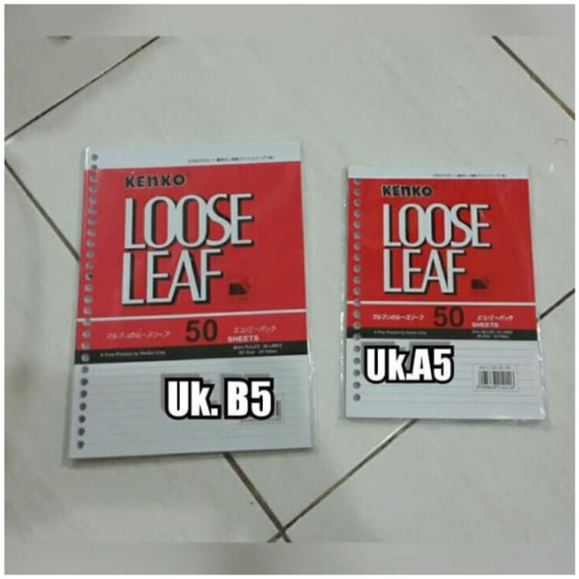 Jual Kertas File Kenko Ukuran B5 Loose Leaf 50 Lembar | Shopee Indonesia