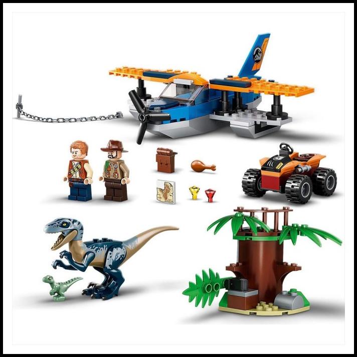 Jual Brickbern Lego Jurassic World - 75942 Velociraptor Biplane Rescue ...