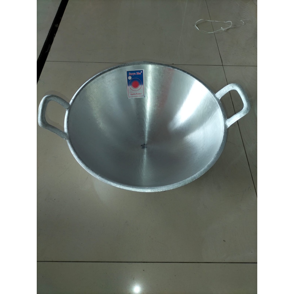 Jual TERMURAH Wajan Cekung NO 18 Kuali Katel Anti Pecah Alumunium cor ...
