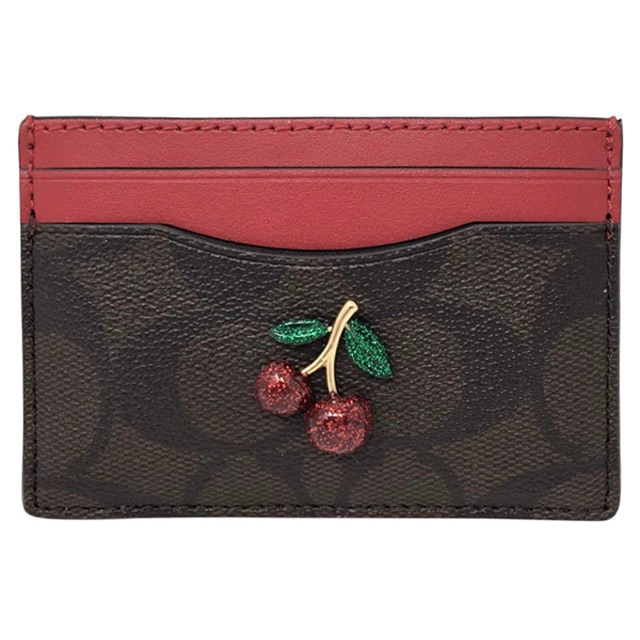 Coach cherry card online holder