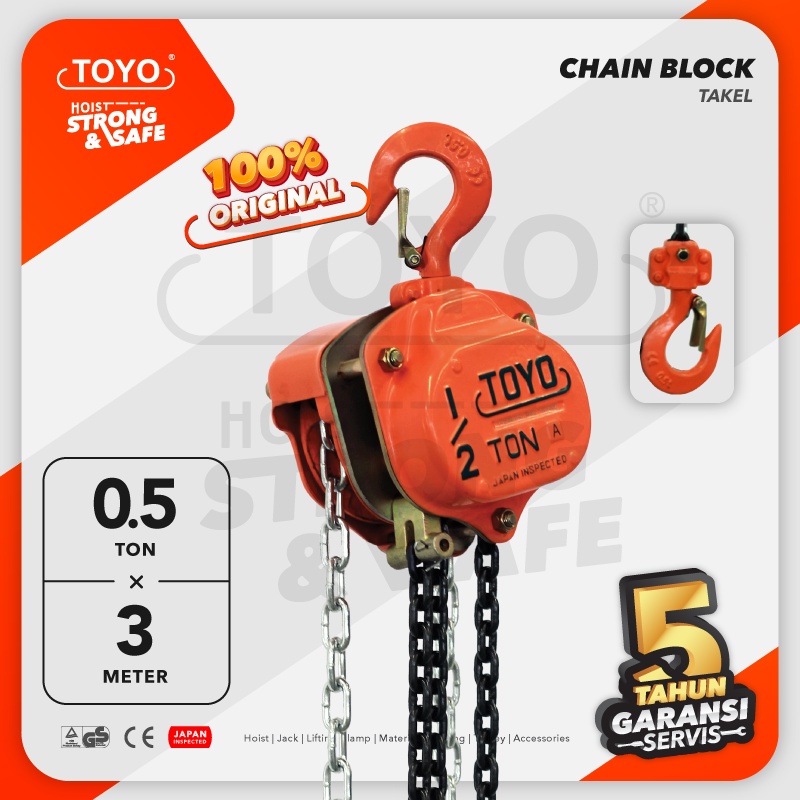 Jual TOYO Chain Block / Takel 0.5 Ton x 3 Meter Shopee Indonesia