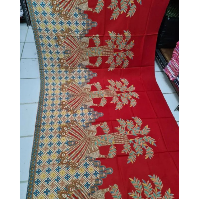 Jual Kain Batik Solo Katun Printing Motif Merak Bambu Shopee Indonesia