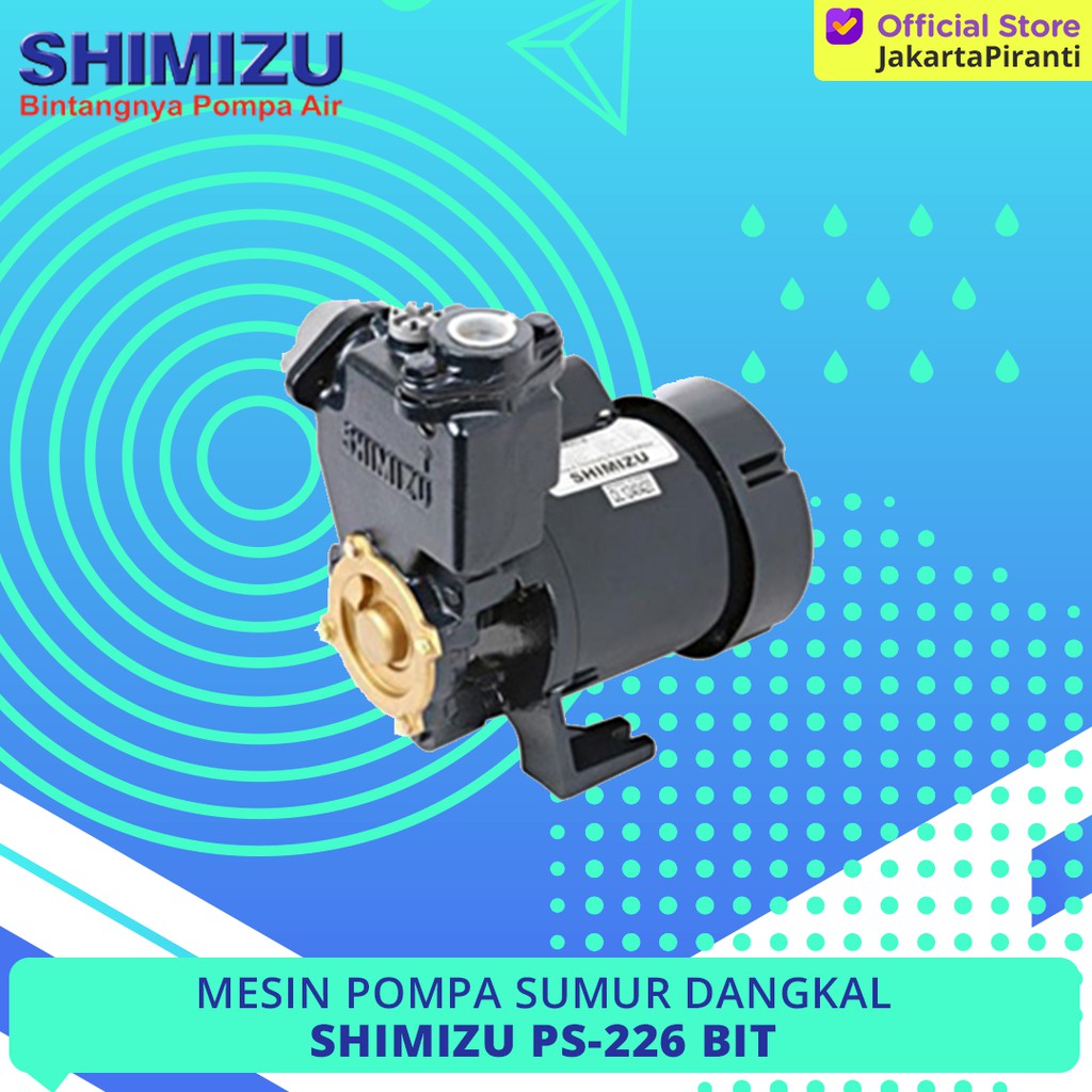 Jual Mesin Pompa Air Sumur Dangkal Manual Non Otomatis Shimizu Ps