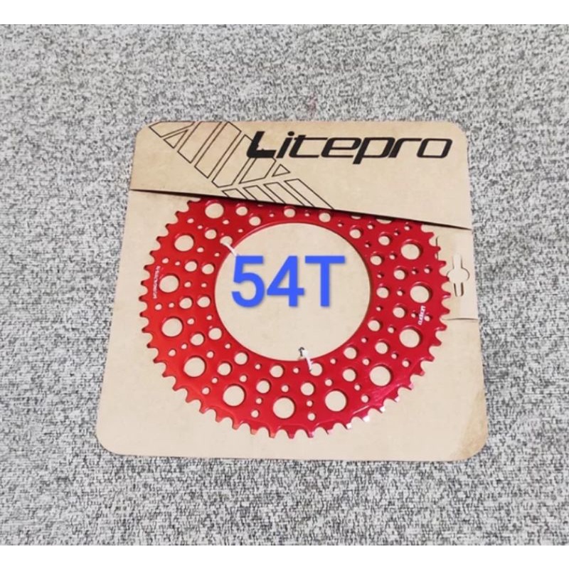 Jual Chainring LITEPRO 54T bubble BLACK RED GOLD SILVER BCD130 ...