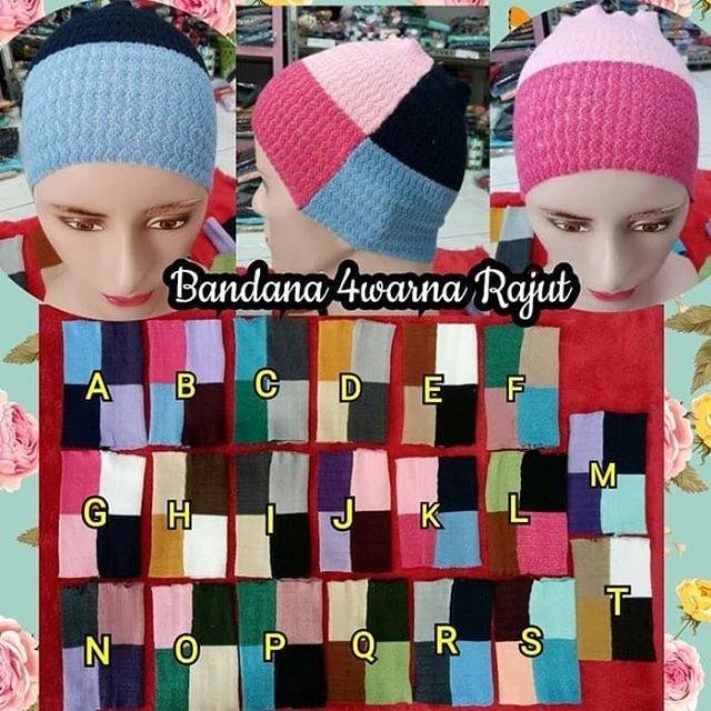 Jual Bandana cipu rajut 4 warna dalam 1pcs lebih mudah dan praktis ...