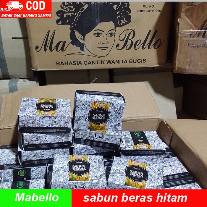 Jual sabun pemutih badan dan wajah sabun beras hitam mabello sabun ...