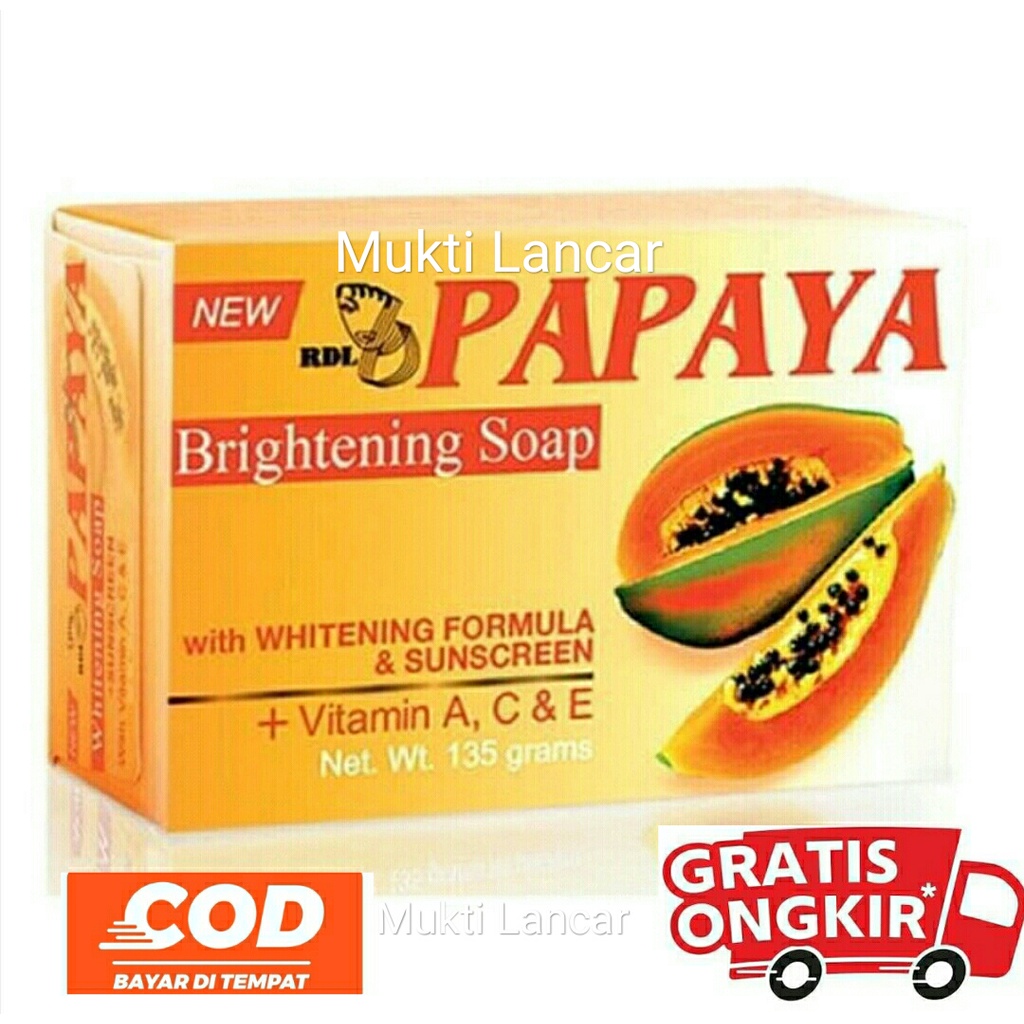 Jual Rdl Papaya Brightening Soap 135 Gr [sabun Wajah] Shopee Indonesia