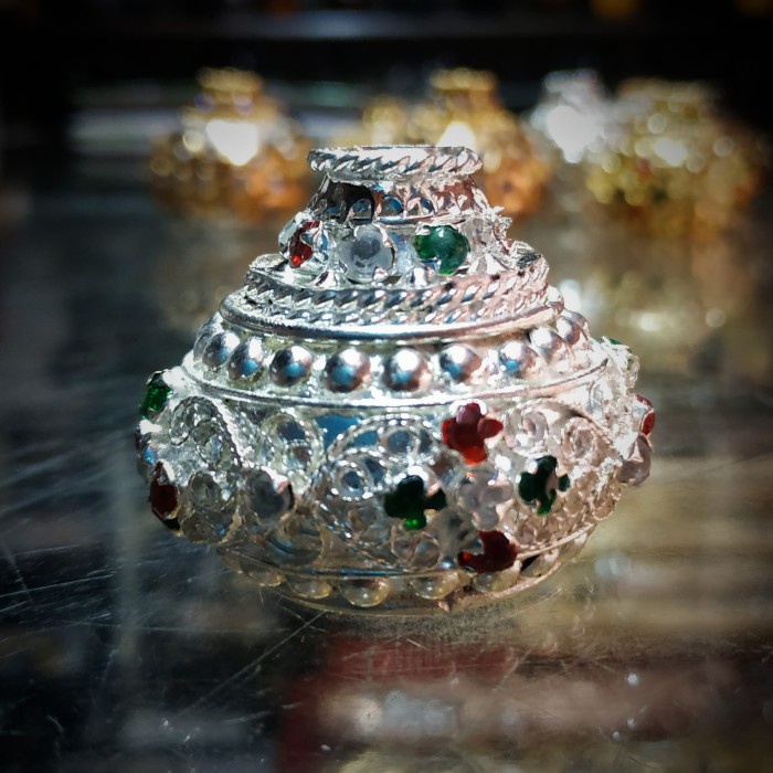 Jual Mendak Selut Cincin Keris Model Rujak Wuni Warna Perak Hias