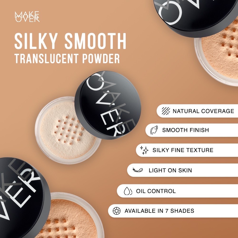 Jual MAKE OVER Silky Smooth Translucent Powder 35g - Bedak Tabur ...