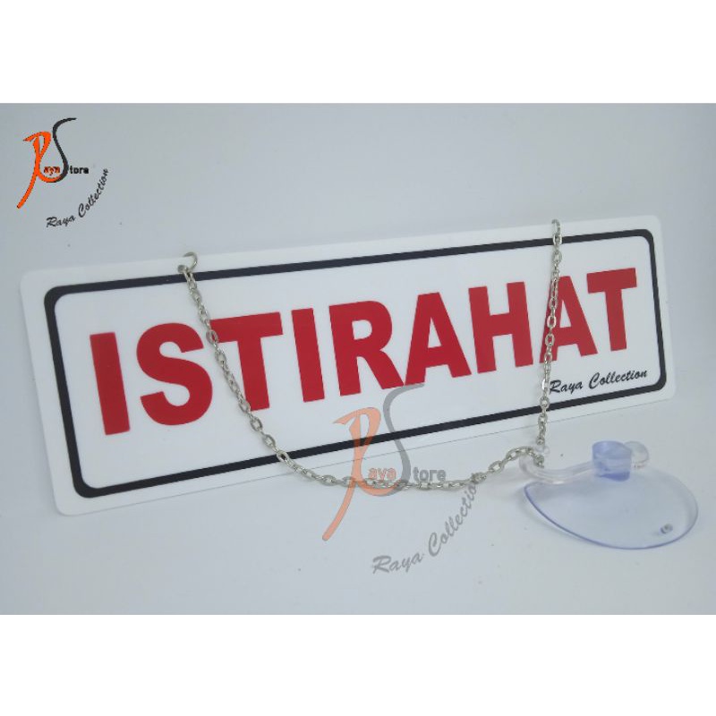 Jual Tulisan Acrylic Istirahat Rantai Ukuran 25x8cm Murah Shopee