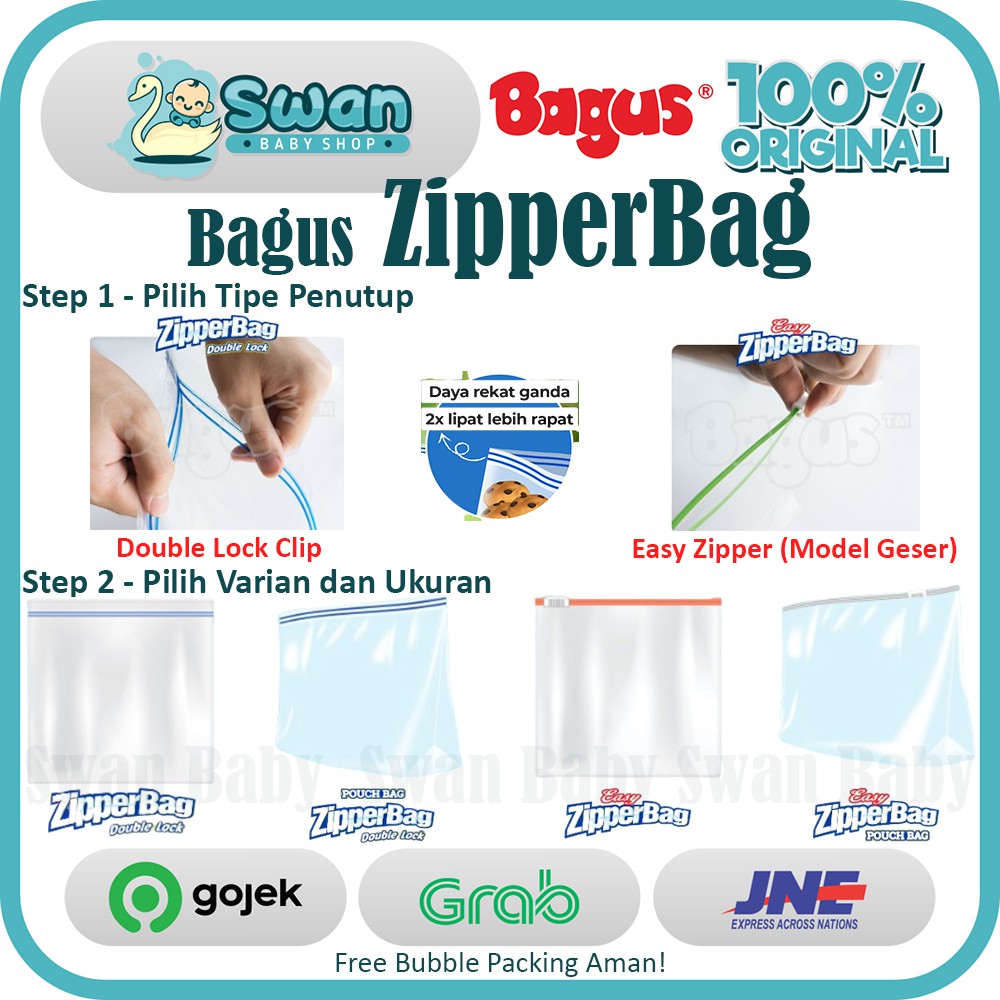 Jual Bagus Zipper Bag Zipperbag Plastik Makanan Plastik